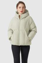 Ultra-Short Puffer Coat with Hood