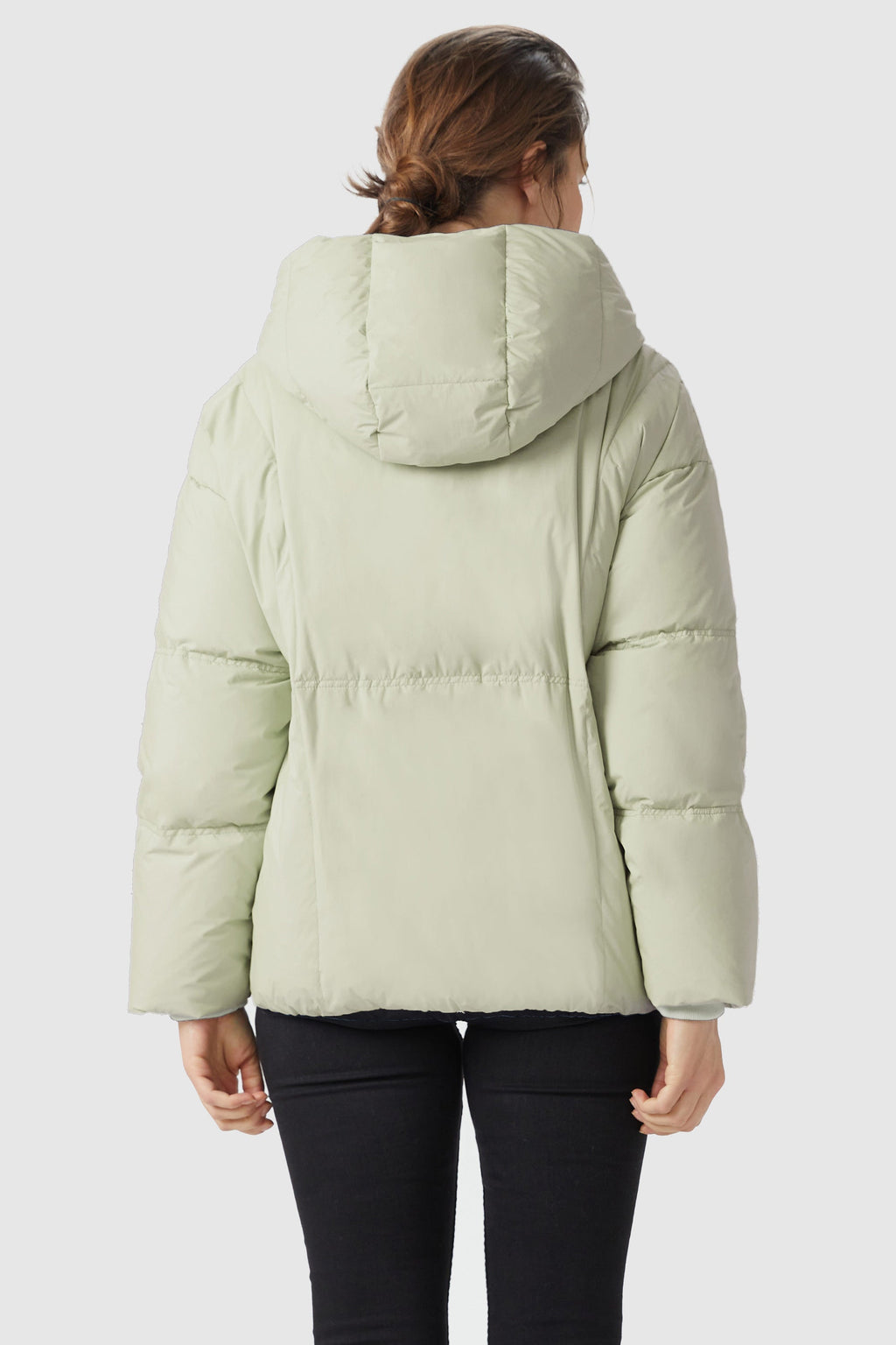 Ultra-Short Puffer Coat with Hood