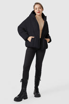 Ultra-Short Puffer Coat with Hood