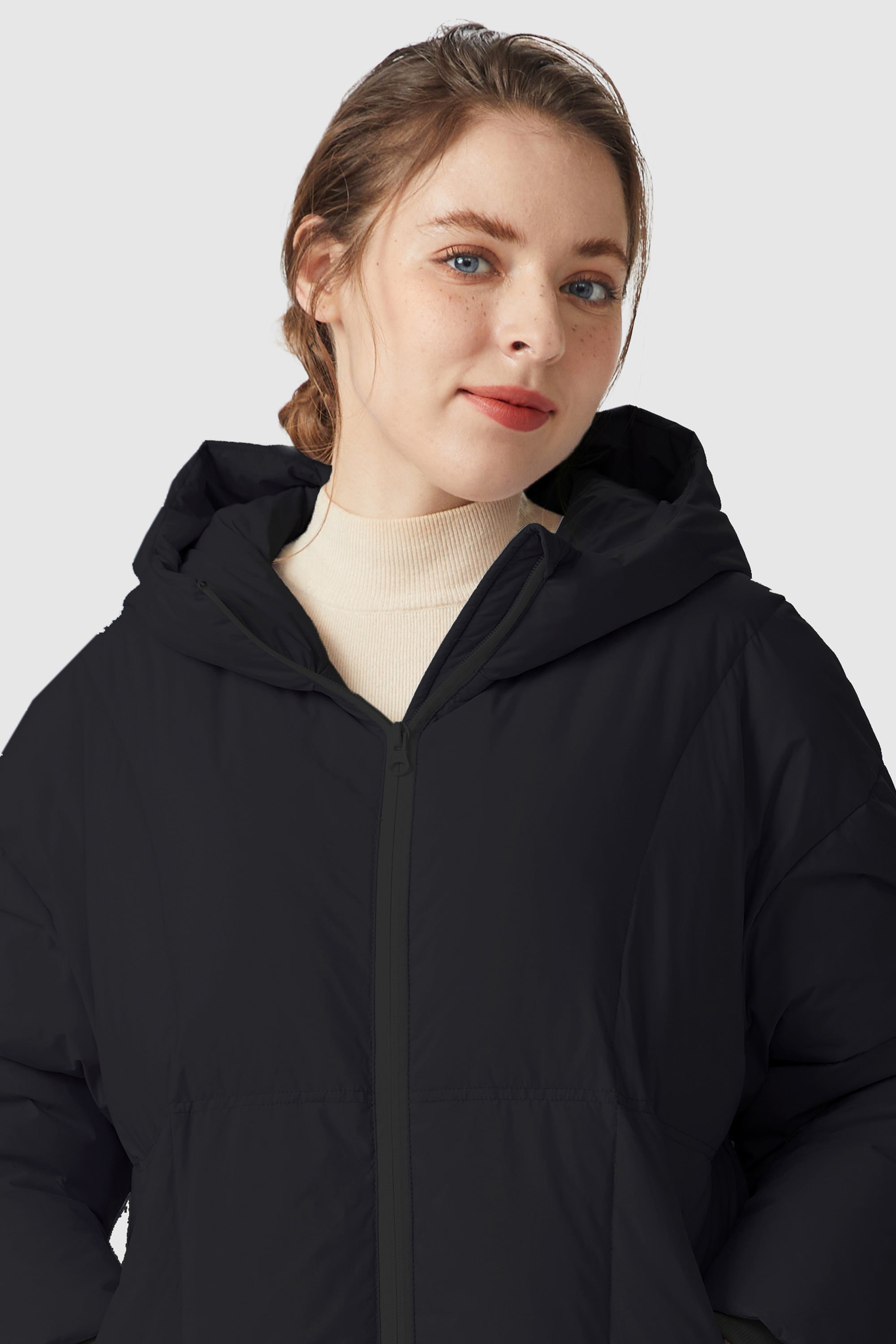 Ultra-Short Puffer Coat with Hood