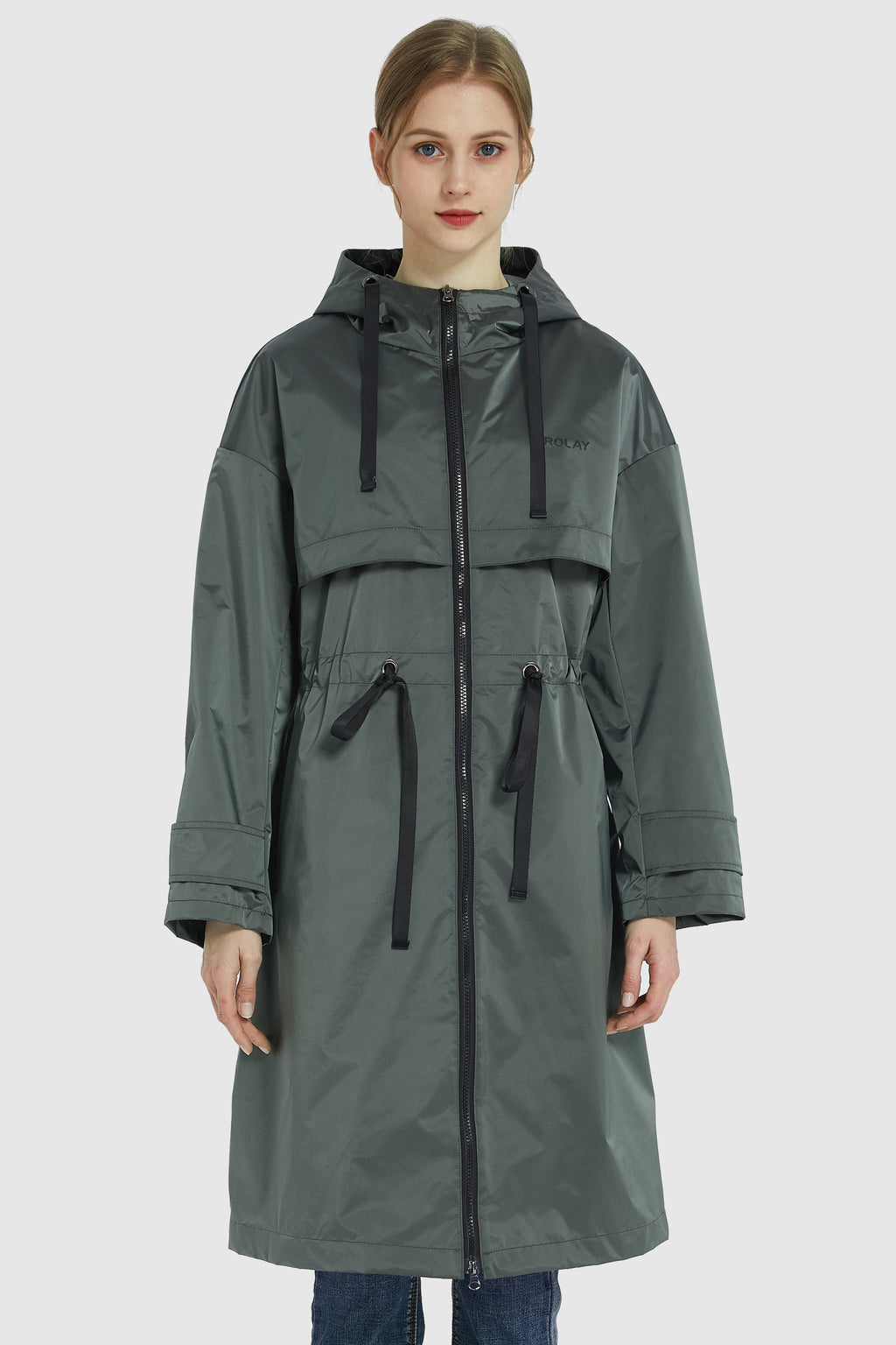 Waist Drawstring Outdoor Windbreaker