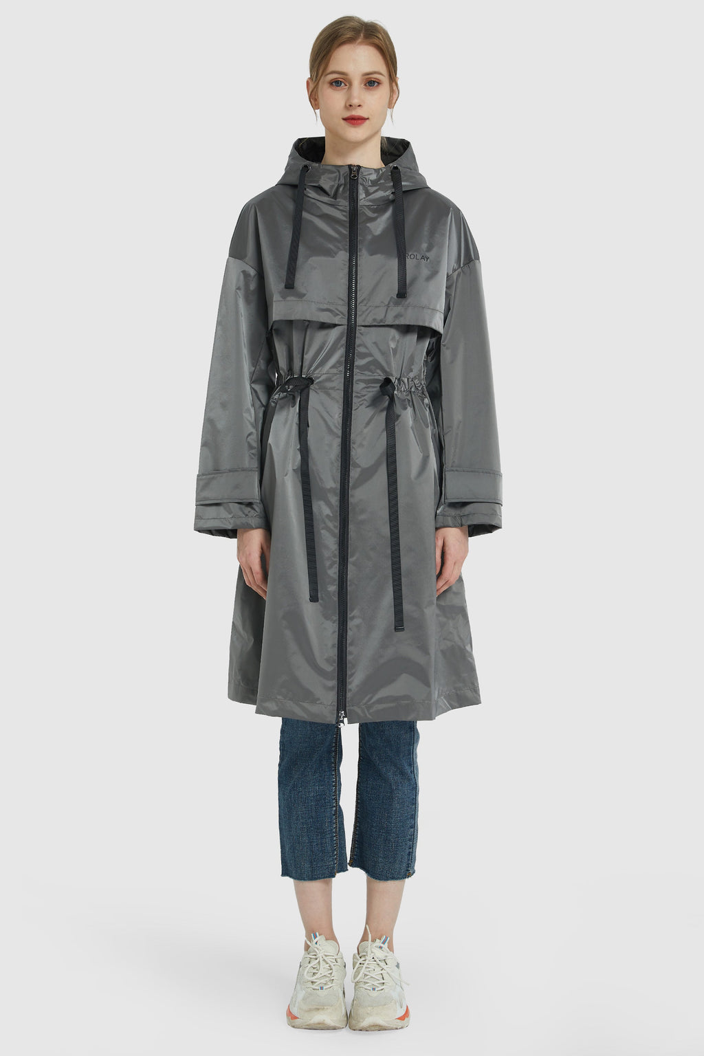 Waist Drawstring Outdoor Windbreaker