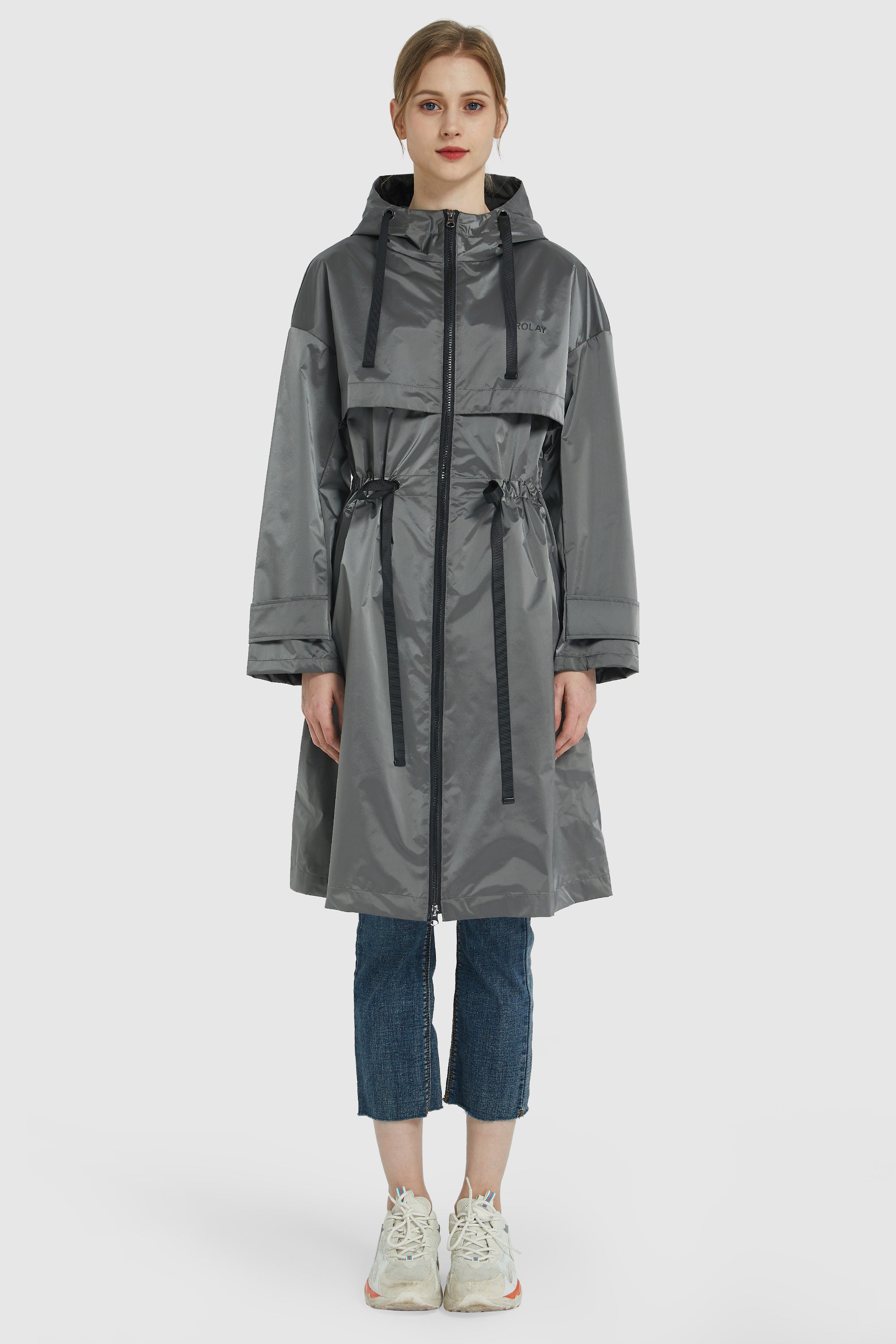 Waist Drawstring Outdoor Windbreaker