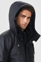 Windproof Down Jacket with Hood
