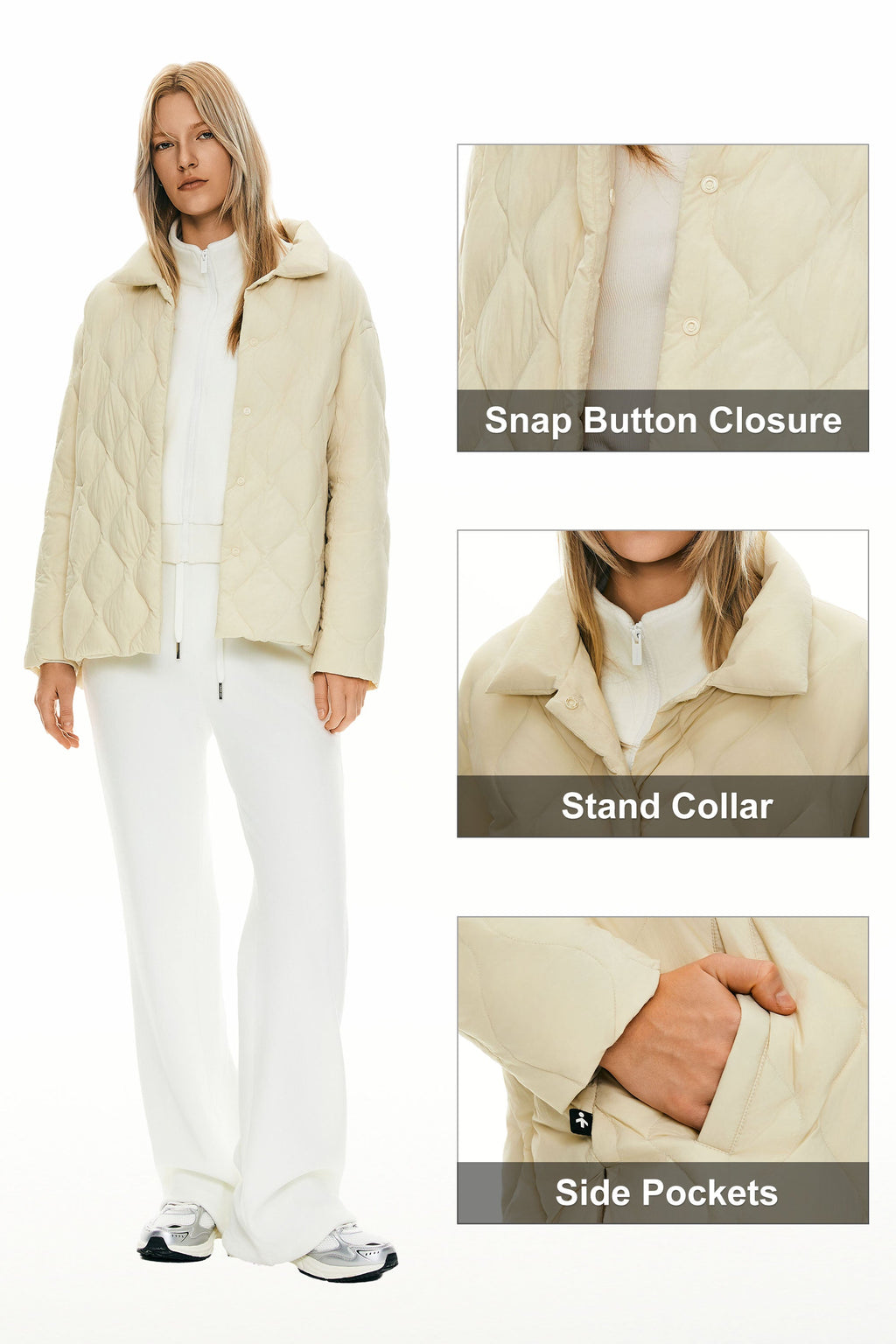 Oversized Down Puffer Jacket Lightweight Quilted