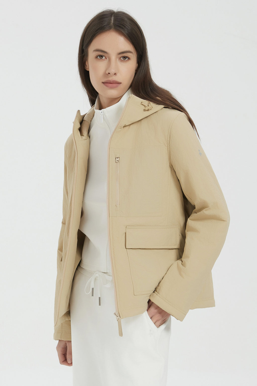 Hooded Lightweight Jacket Zip Up