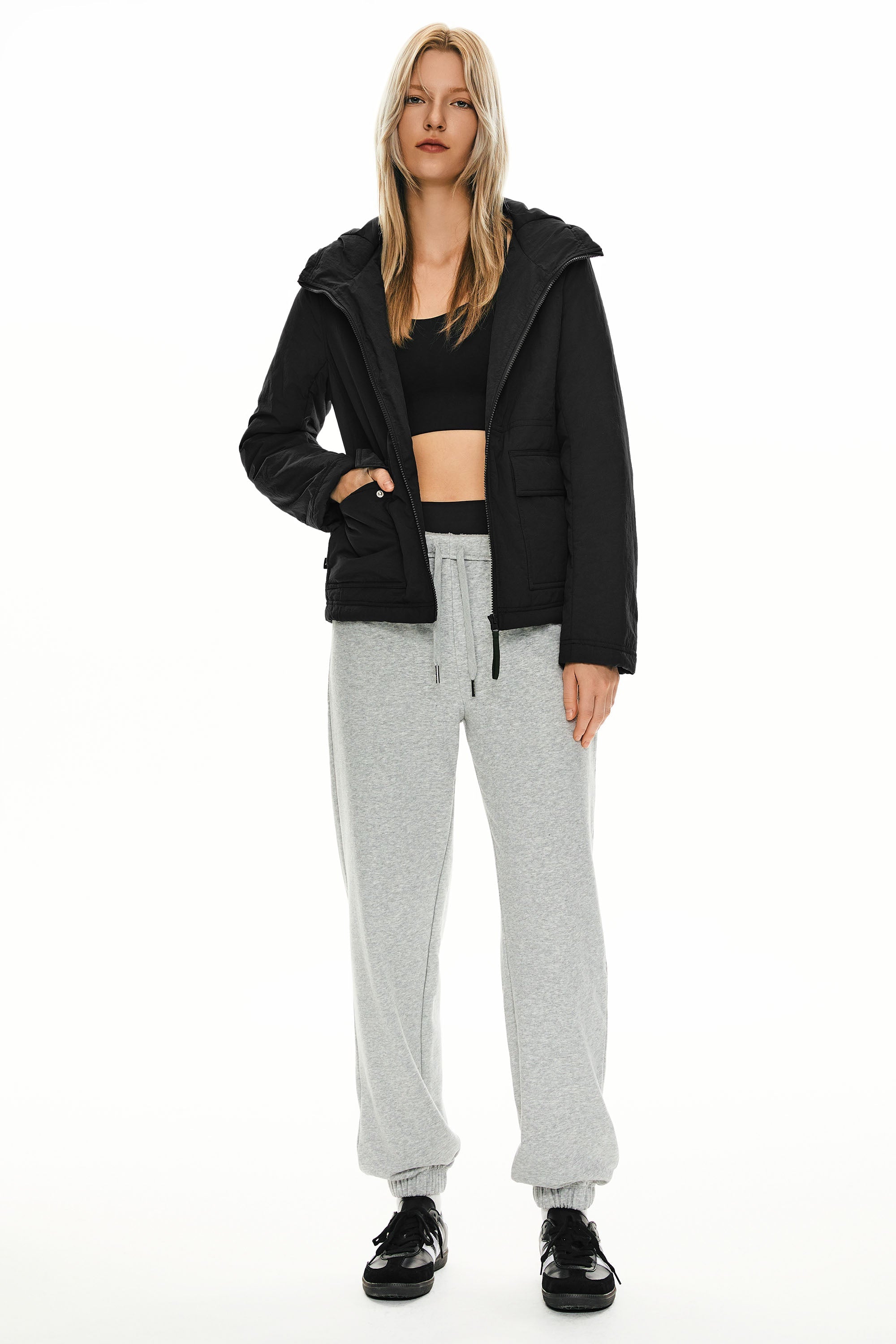 Hooded Lightweight Jacket Zip Up