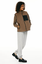 Oversized Fleece Reversible Vest Sherpa with Pockets