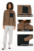 Oversized Fleece Reversible Vest Sherpa with Pockets