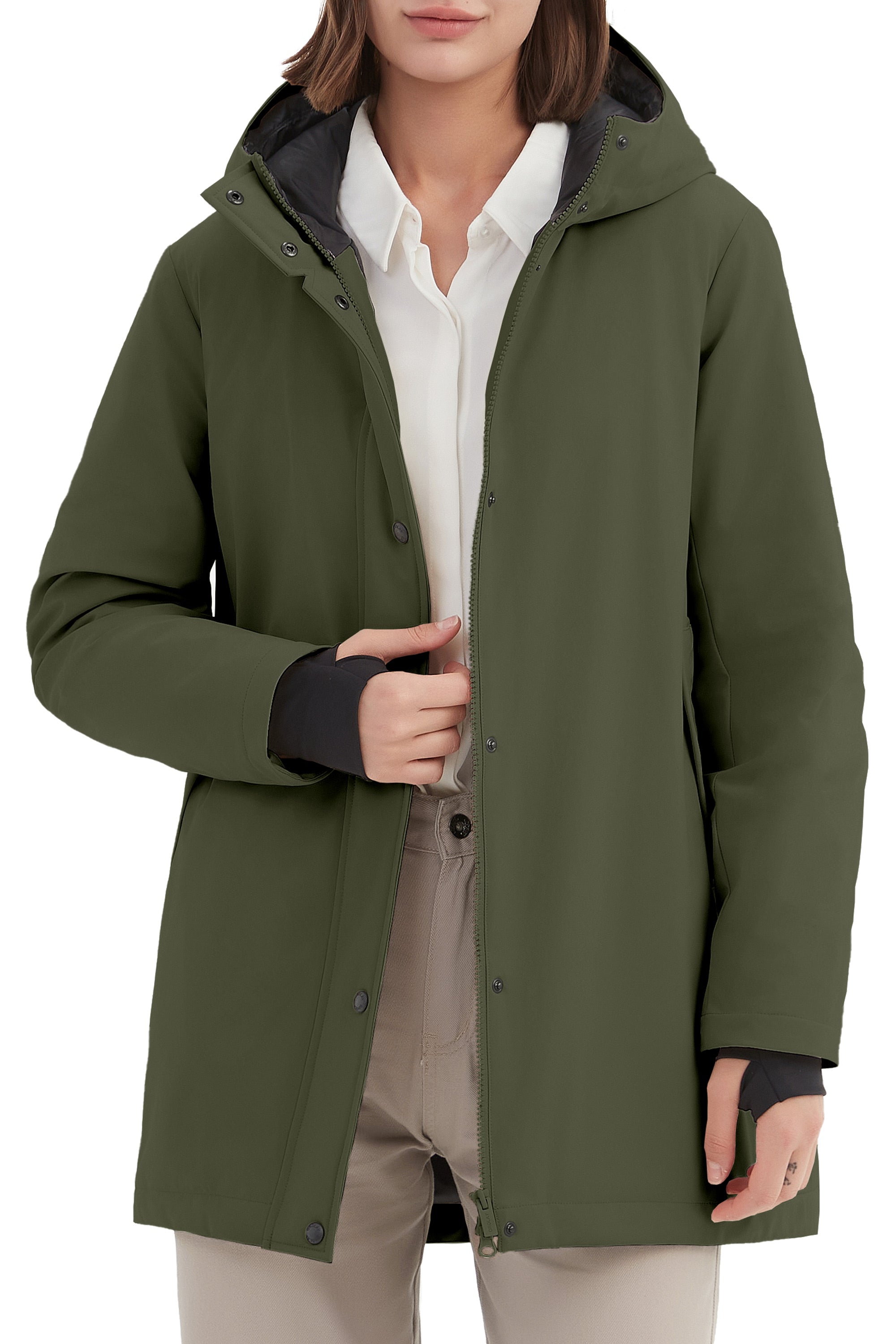 Hooded Winter Long Down Parka Jacket