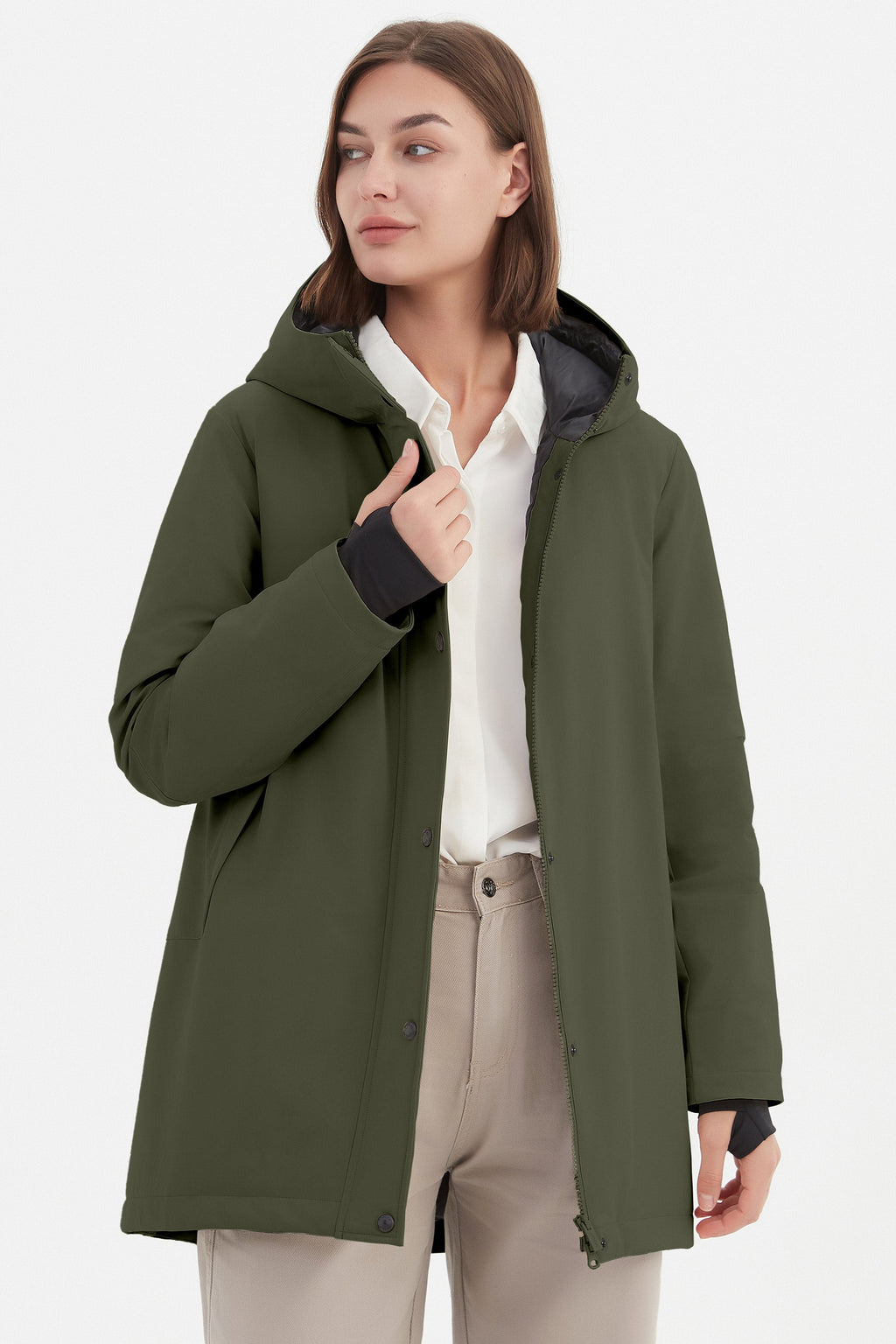 Hooded Winter Long Down Parka Jacket