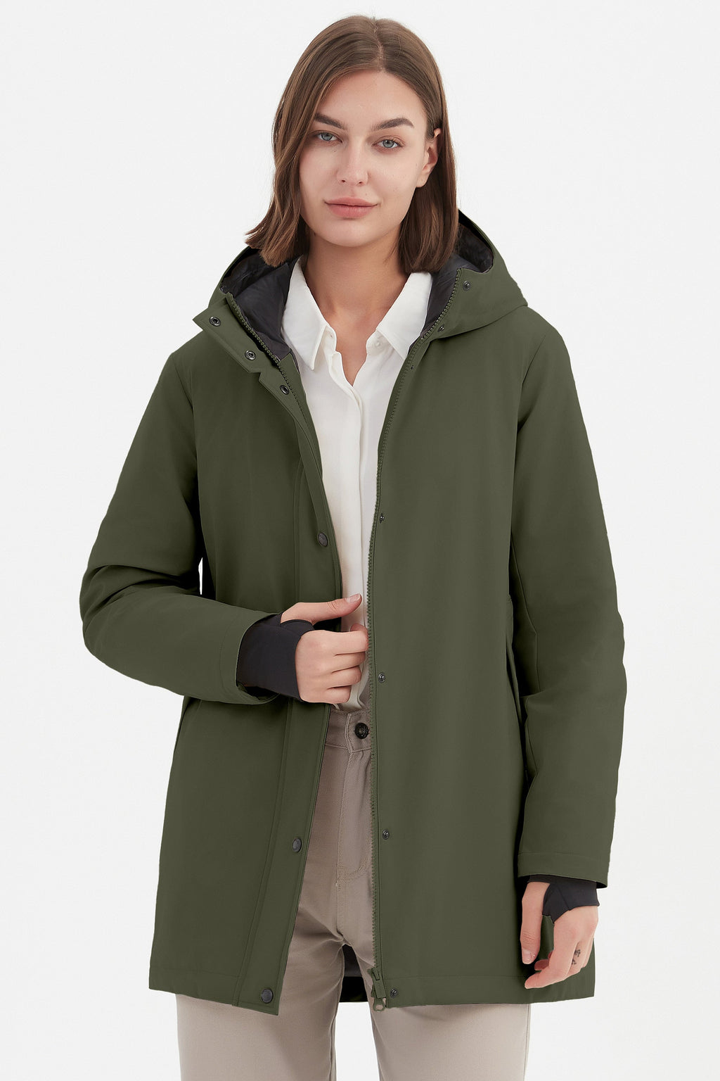 Hooded Winter Long Down Parka Jacket