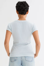 Slim-Fit Crew Neck Stretch Knit T-Shirt