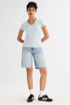 Slim-Fit Crew Neck Stretch Knit T-Shirt
