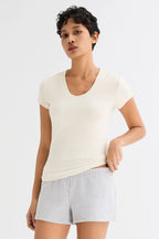 Slim-Fit Crew Neck Stretch Knit T-Shirt