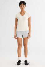 Slim-Fit Crew Neck Stretch Knit T-Shirt