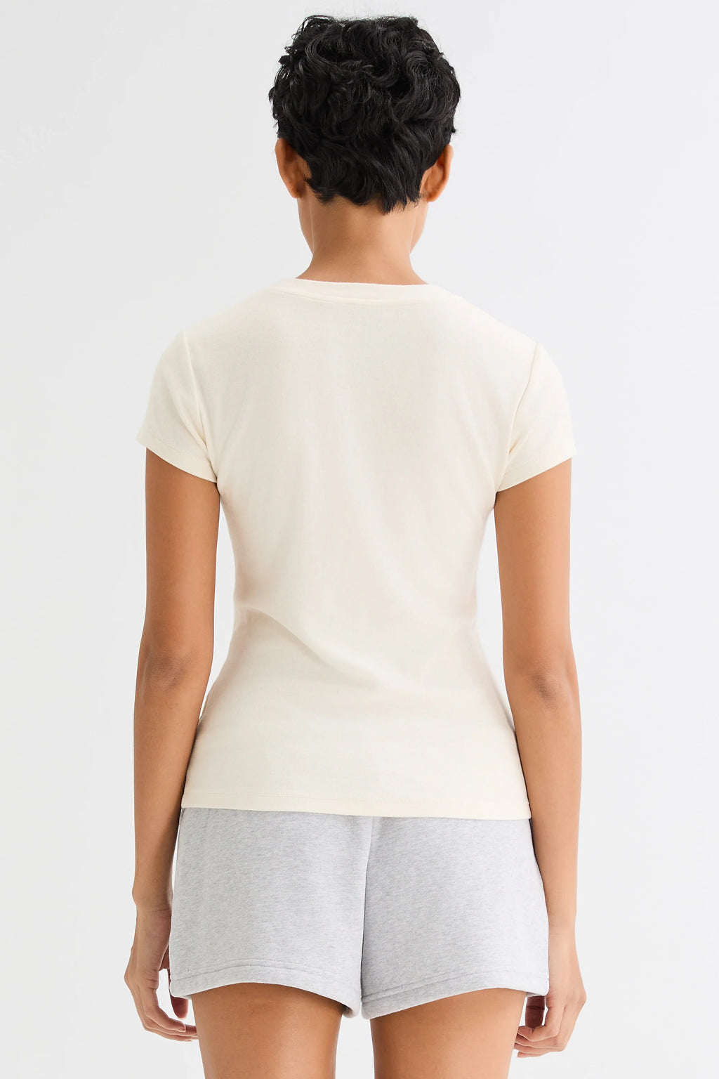Slim-Fit Crew Neck Stretch Knit T-Shirt