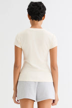 Slim-Fit Crew Neck Stretch Knit T-Shirt