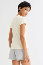 Slim-Fit Crew Neck Stretch Knit T-Shirt