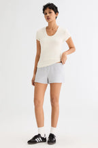 Slim-Fit Crew Neck Stretch Knit T-Shirt