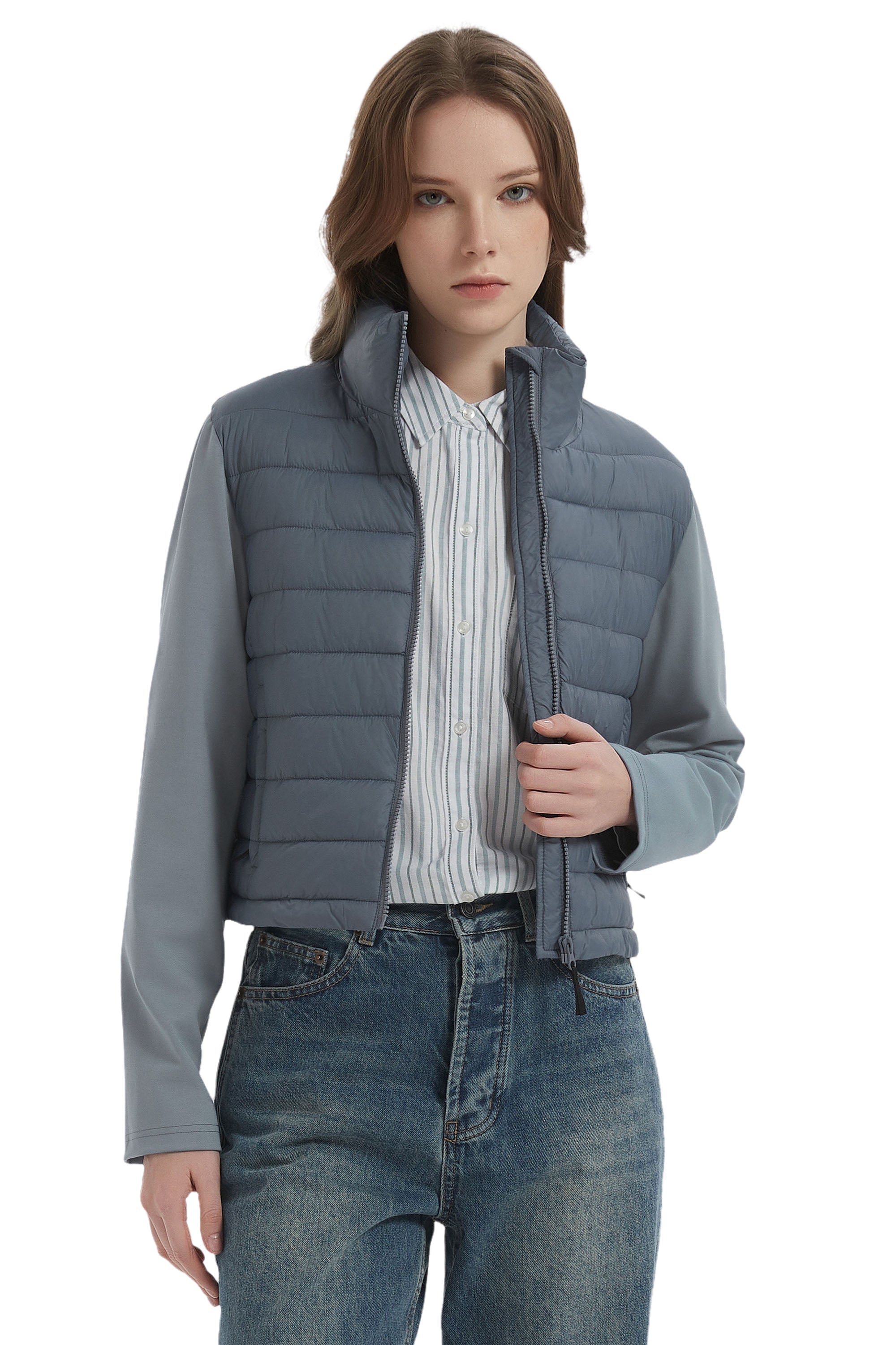 Lightweight Jacket Quilted Puffer Hybrid Breathable
